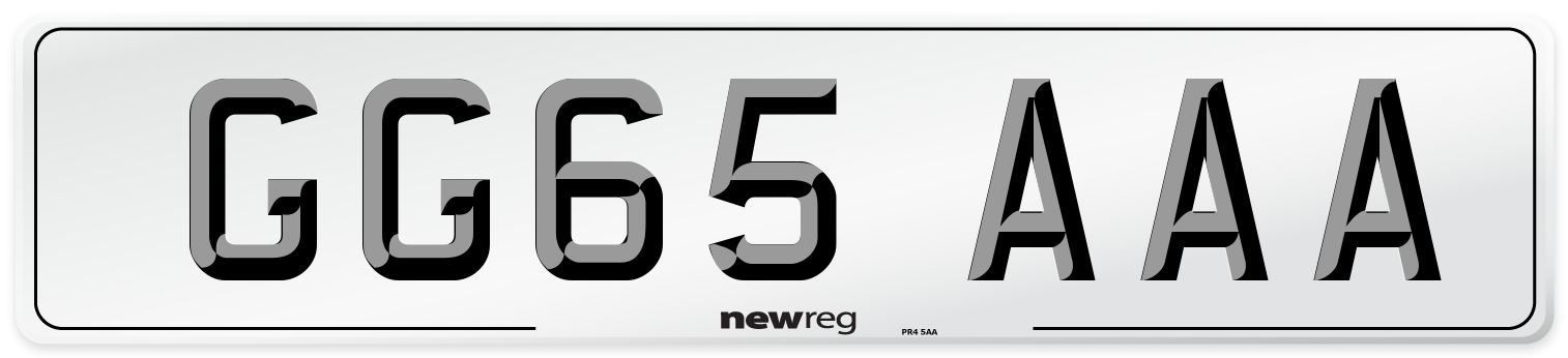 GG65 AAA Number Plate from New Reg